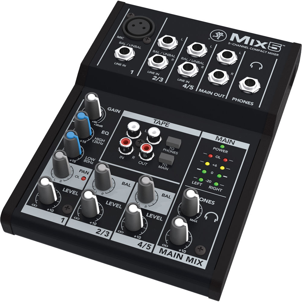 配信機器・PA機器・レコーディング機器 MACKIE MIX5 Analog Mixer Mackie Mix5 – Compact 5-Channel Mixer for Portable Sound | Soundium