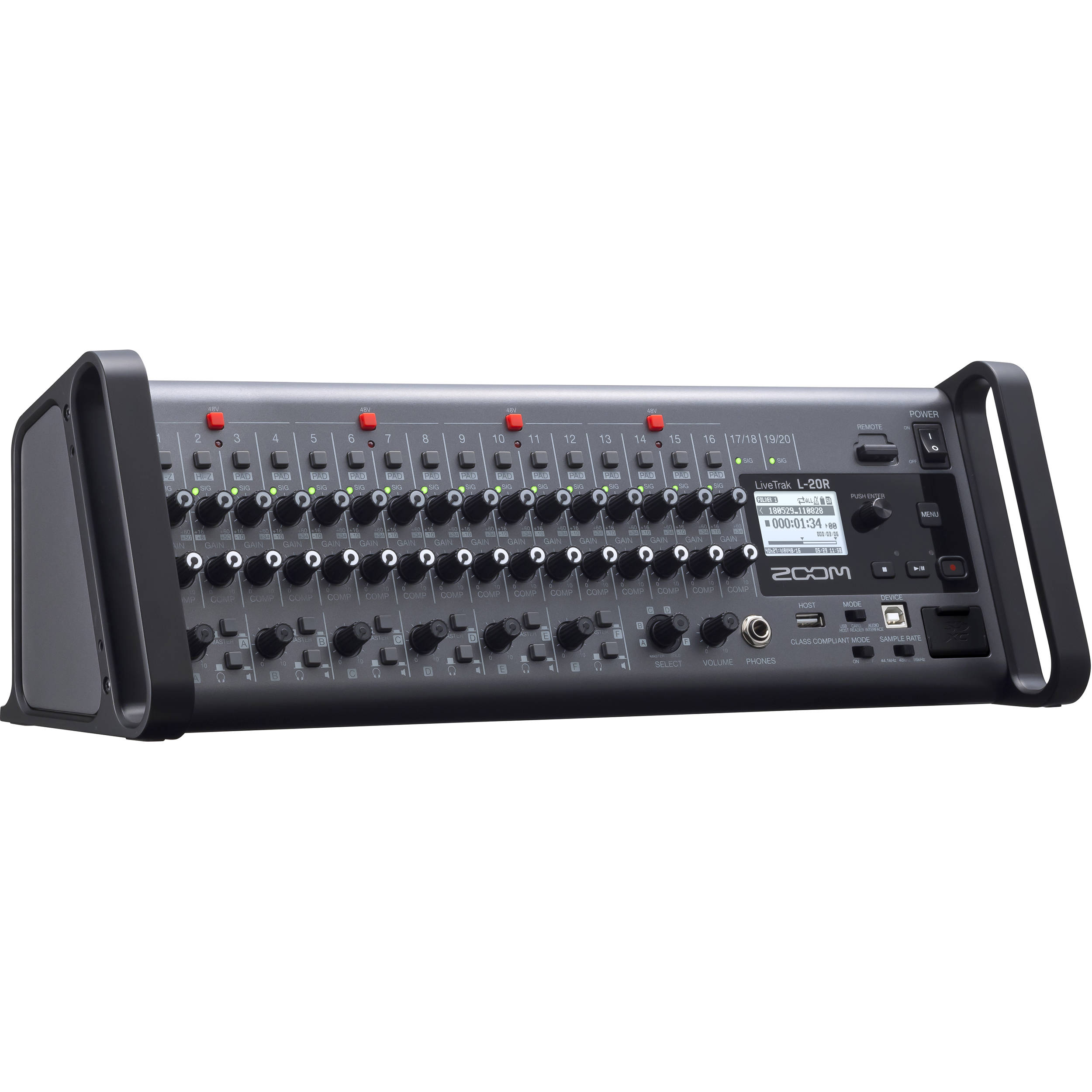 Zoom LiveTrak L-20R | Soundium - 20-Channel Digital Mixer & Recorder