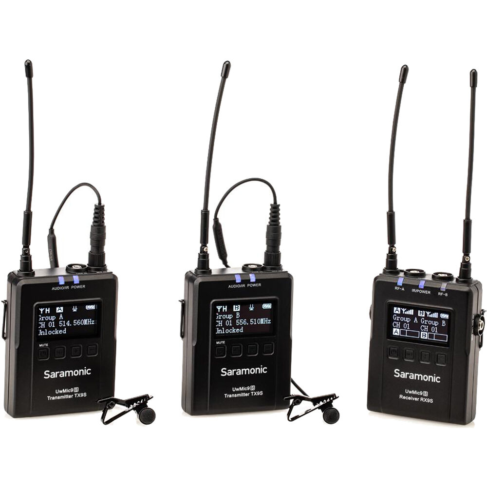 Saramonic UwMic9s Kit 2 (TX+TX+RX) | Professional Wireless