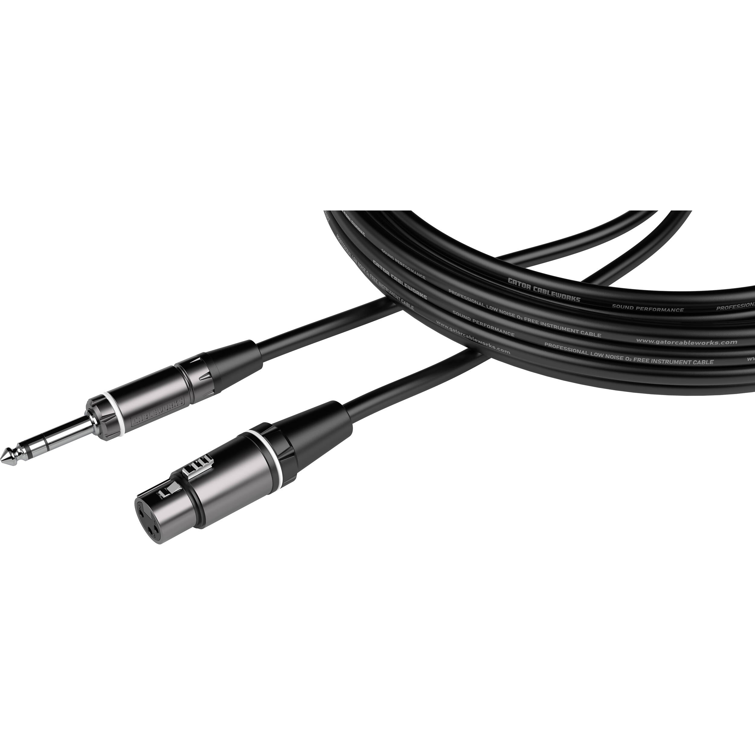 Gator Composer-serien GCWC-XLR-20FTRS XLR-hona - 6,3 mm TRS-kabel 6 m