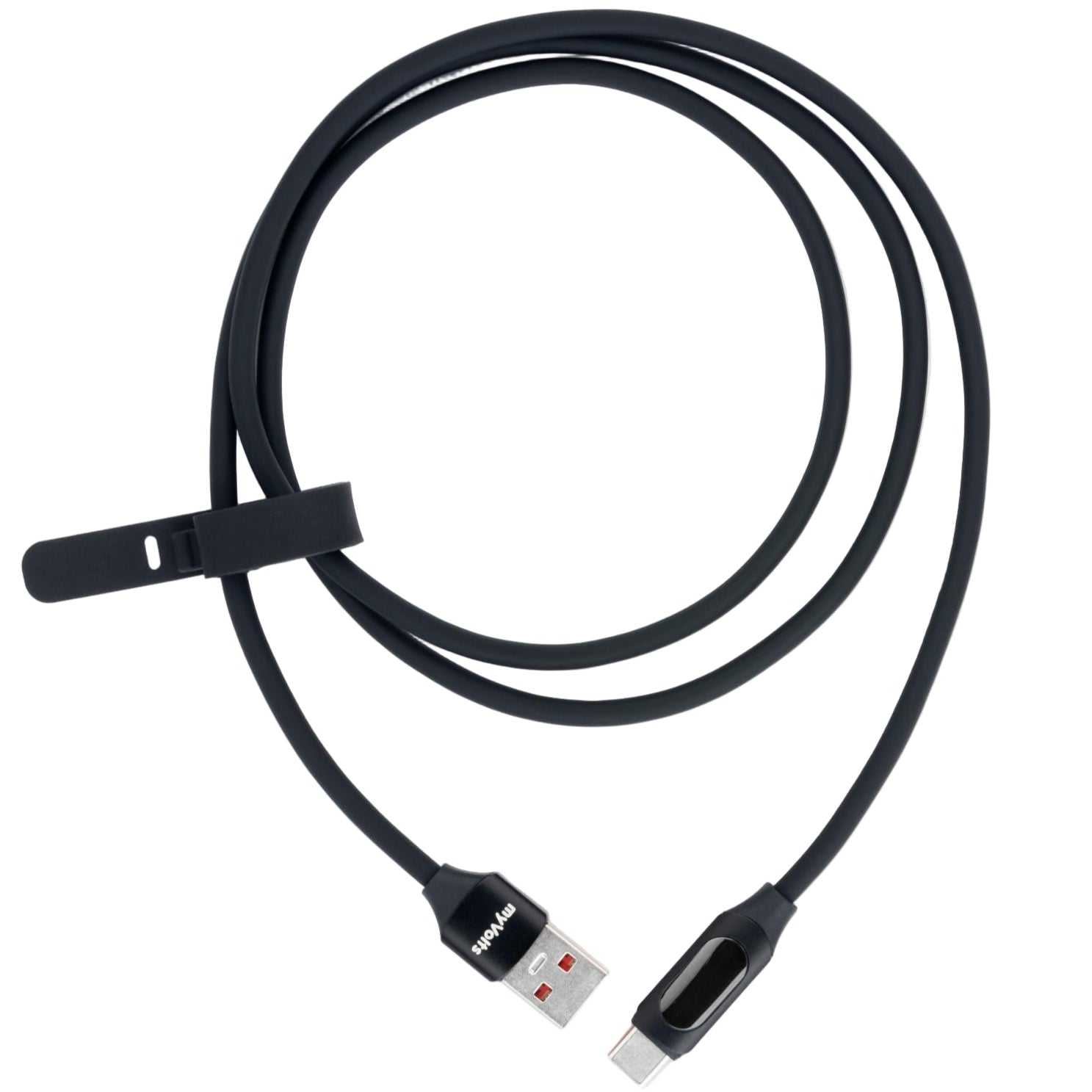 myVolts Step Up USB-A to USB-C PD Cable with LCD Power Meter