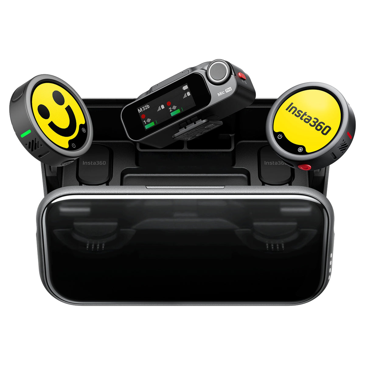 Insta360 Mic Pro 2TX + 1RX kit, charging case with two transmitters and receiver