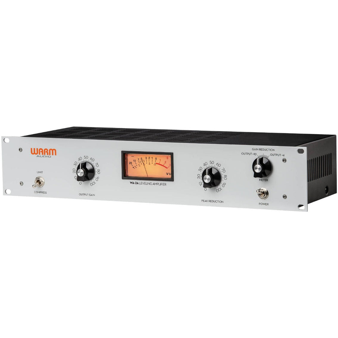 Warm Audio WA-2A vintage-style optical compressor signal processor with controls and meters visible in the image.