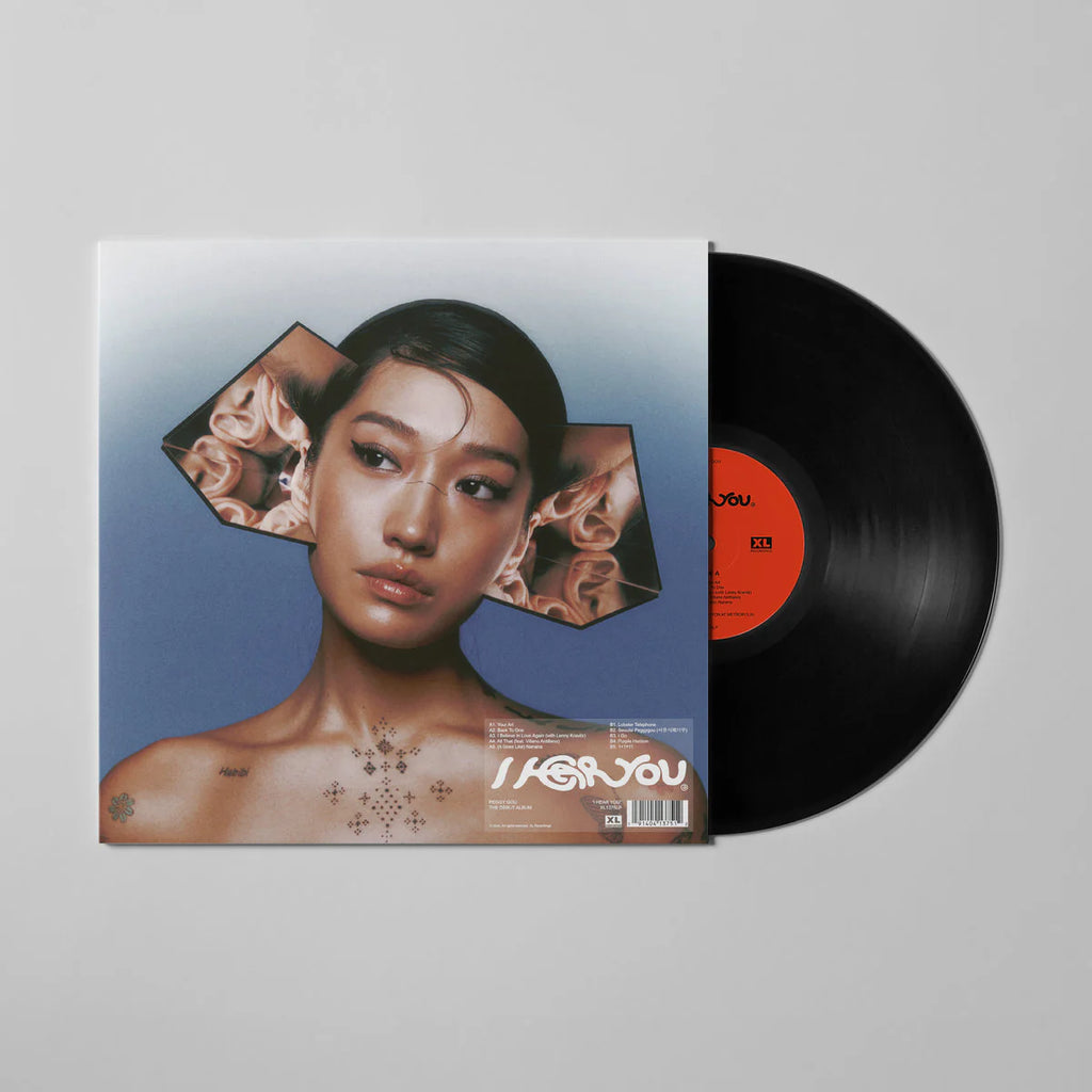 Peggy Gou I Hear You vinyl LP in black, electronic music record by XL Recordings, featuring the album cover with artist and title visible.