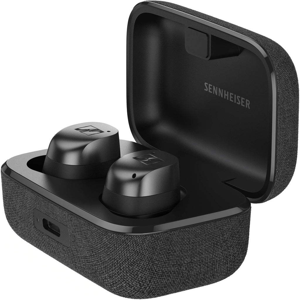Sennheiser Momentum True Wireless 4 in-ear headphones with sleek design and charging case, wireless earbuds for premium sound.