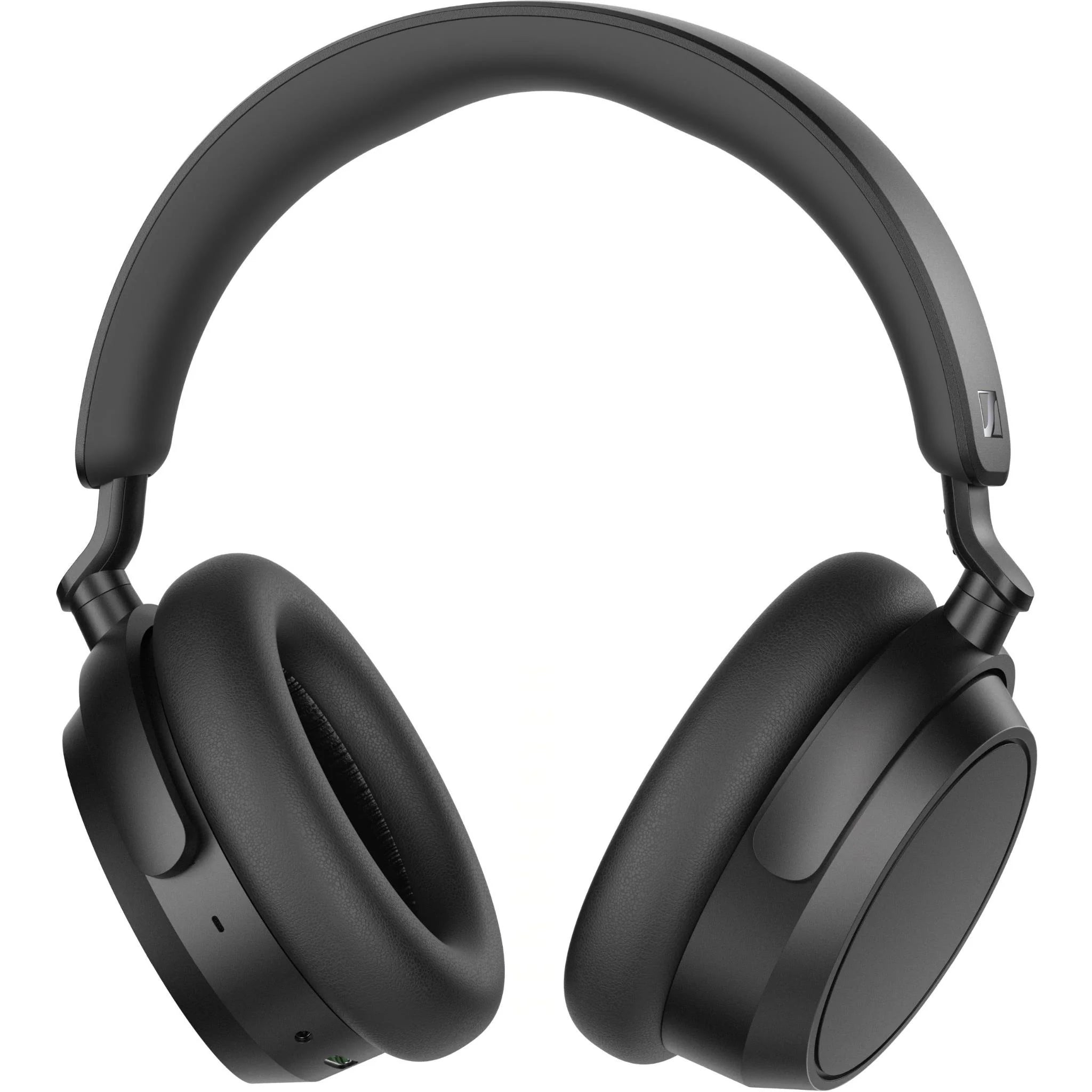 Sennheiser Accentum Plus wireless headphones with over-ear design, black color, and padded ear cushions for comfortable listening.