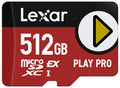 Lexar PLAY PRO microSDXC Express memory card, high-performance microSD card for expandability and fast data transfer.