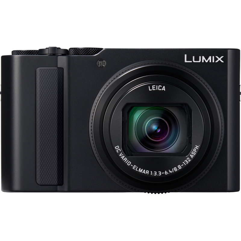 Panasonic LUMIX TZ300 compact camera with zoom lens, digital camera body, and viewfinder, ready for travel photography.