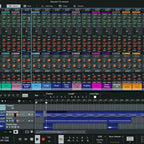 Reason Studios Reason 14 music production software interface in dark mode, showing advanced digital audio workstation features.