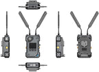 Hollyland Cosmo C2 wireless video transmission system with one transmitter and one receiver, compact setup for professional video streaming.