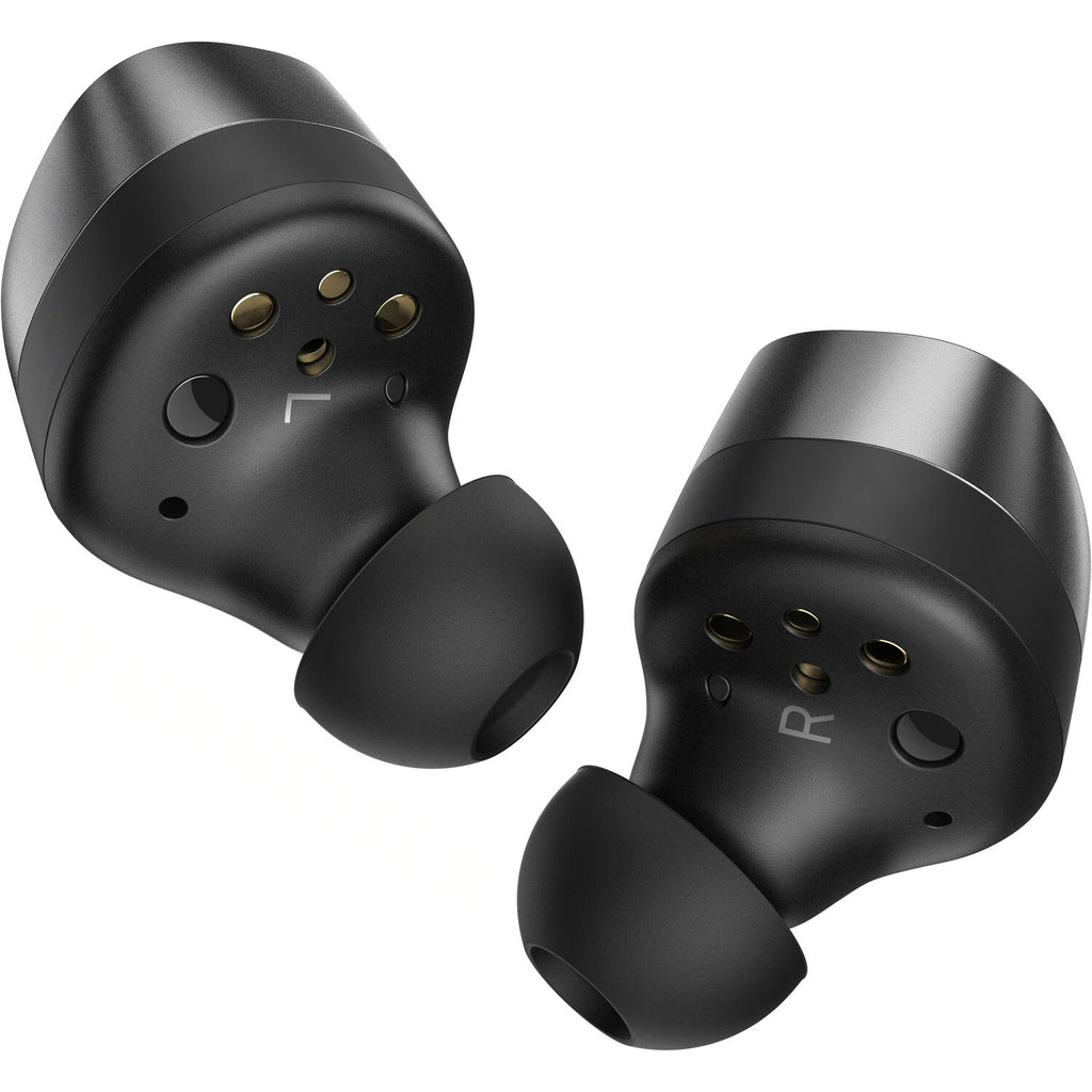 Sennheiser Momentum True Wireless 4 in-ear wireless headphones with sleek black design and ergonomic fit.