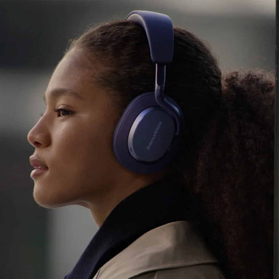Bowers & Wilkins Px7 S3 wireless headphones with over-ear design and cushioned ear cups on a plain background.