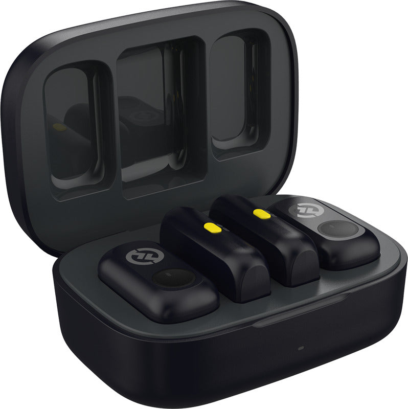 Hollyland Lark A1 Combo creator wireless microphone system with compact transmitters and receivers for high-quality audio.