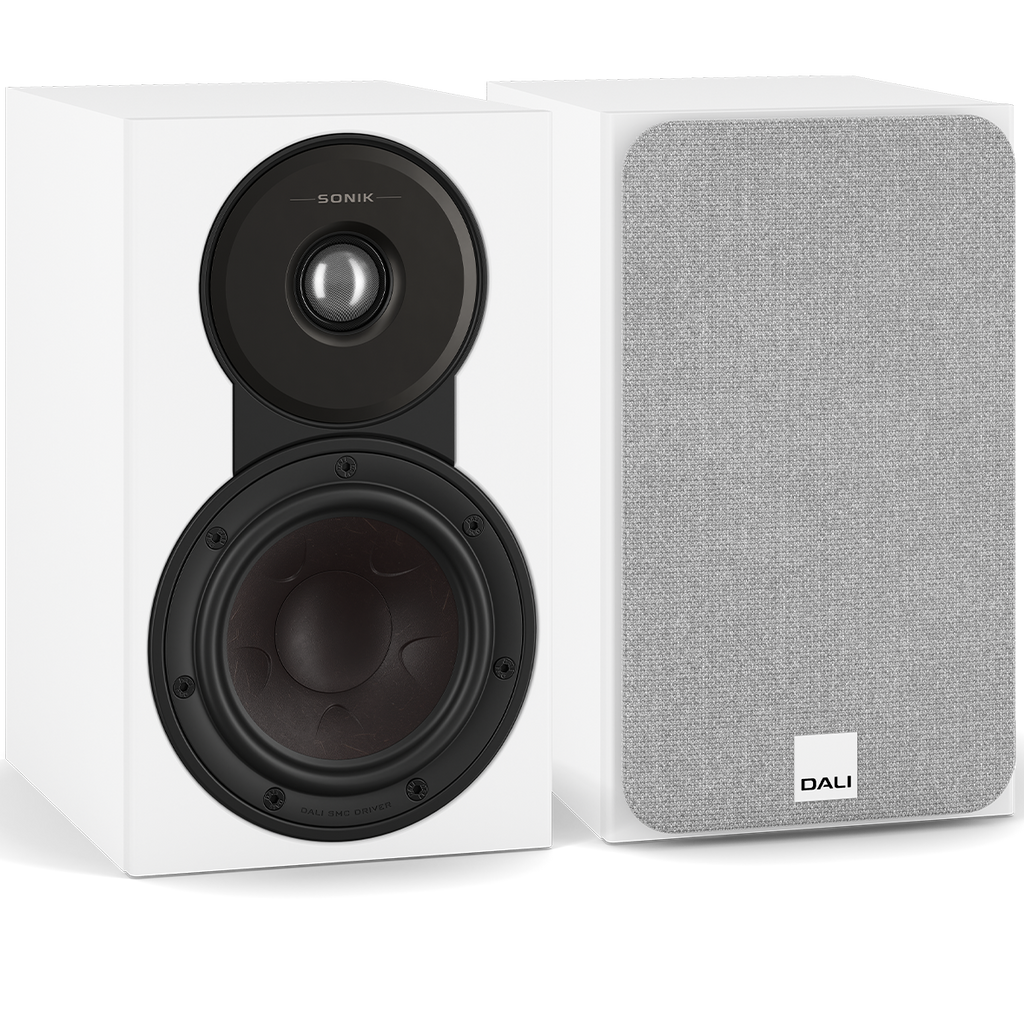 DALI Sonik 1 passive bookshelf speakers with black finish and compact design, ideal for home audio setup