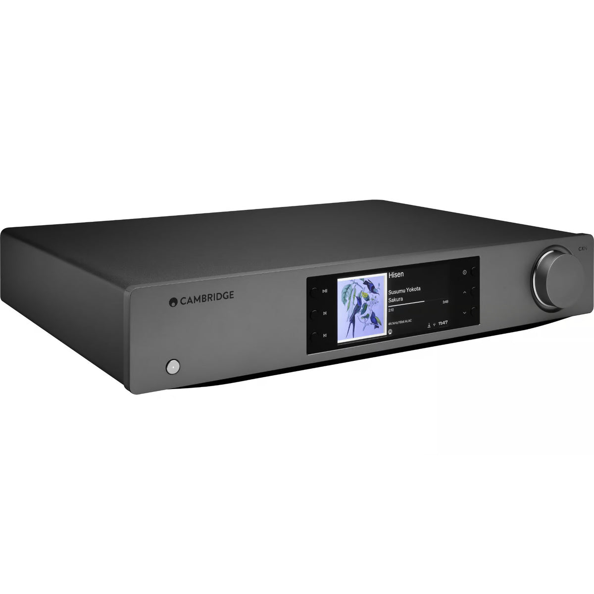 Cambridge Audio CXN100 SE music streamer front view showing digital display and control buttons