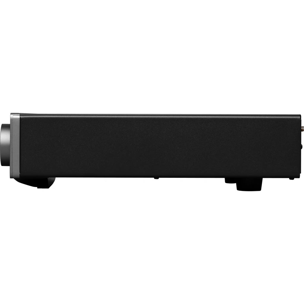 Cambridge Audio CXC CD player with sleek black finish and front-loading disc tray, showcasing modern audio equipment design.