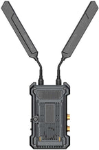 Hollyland Cosmo C2 wireless video transmitter in black, mounted on a camera for professional video transmission.