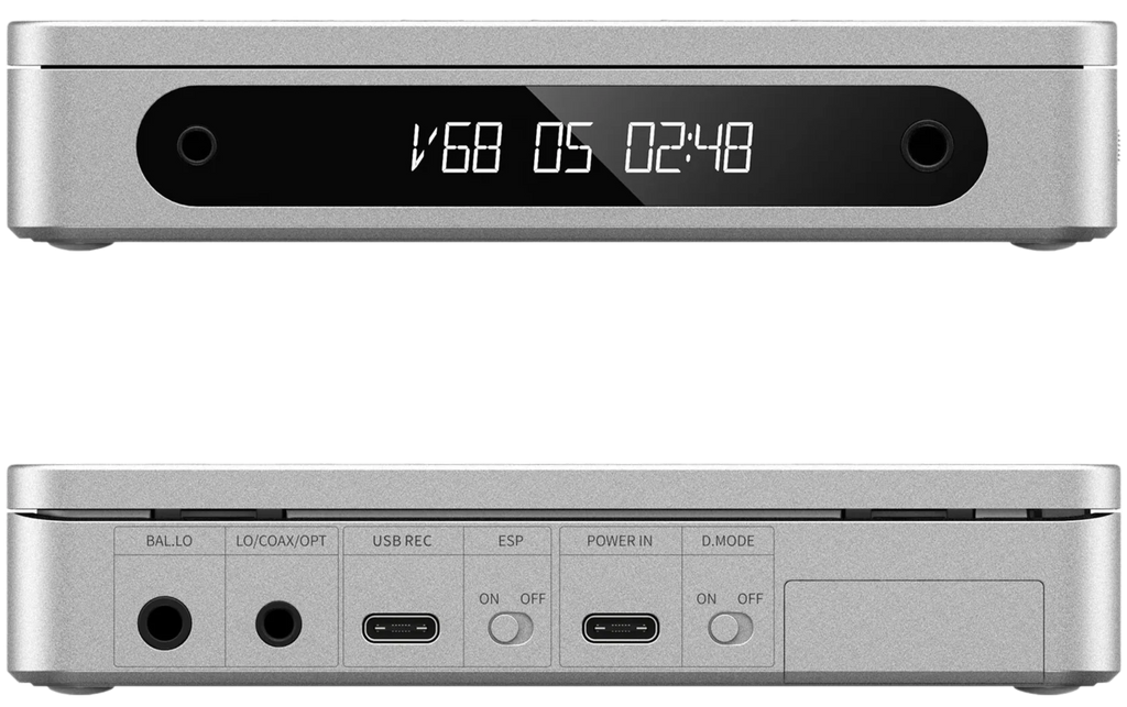 FiiO DM13 BT portable music player with sleek black design and touch controls, featuring Bluetooth functionality and high-resolution audio support.