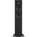 DALI Sonik 5 passive floorstanding speakers with sleek black cabinets and multiple drivers for high-quality sound.