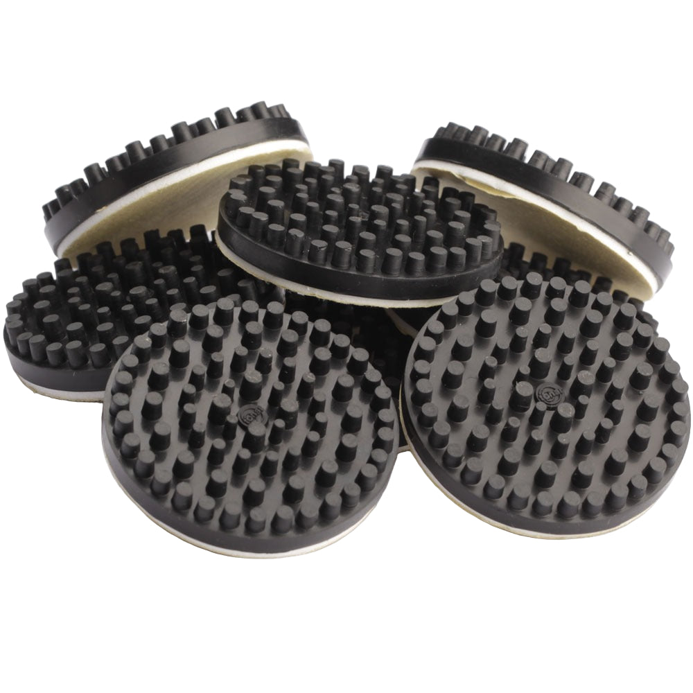 Set of eight Tonar No Rumble Pads for turntable isolation, shown in a close-up image of the accessories on a white background.