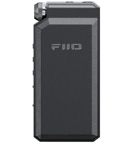 FiiO BTR17 headphone amplifier and DAC device with sleek black design and multiple connection ports.