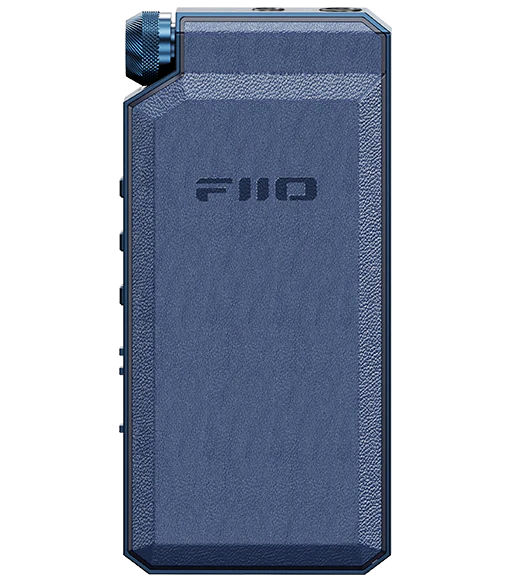 FiiO BTR17 headphone amplifier and DAC with sleek black design and multiple input ports, compact and portable for high-quality audio.