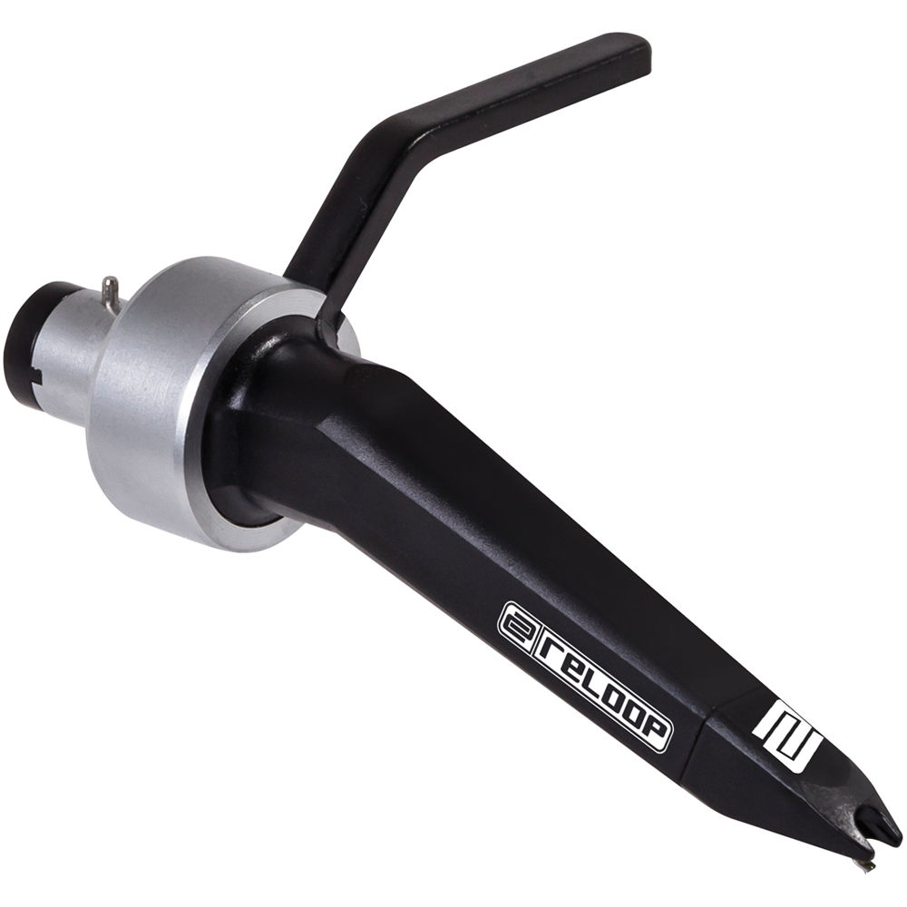 Reloop Concorde Black turntable cartridge with stylus, designed for high-quality vinyl playback on DJ turntables.