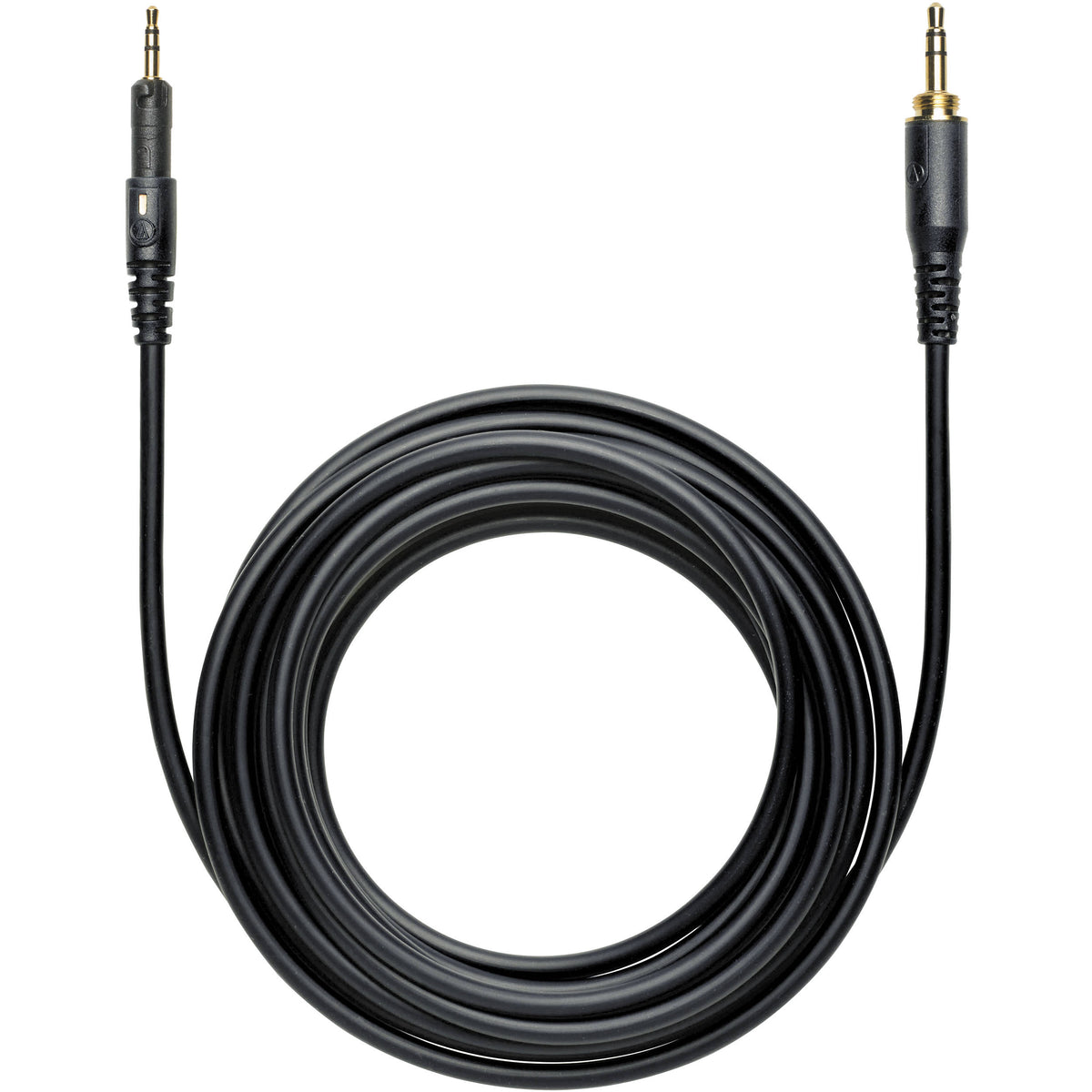 Audio Technica ATH-M50x studio headphones with large ear cups and adjustable headband, black over-ear design for professional audio.