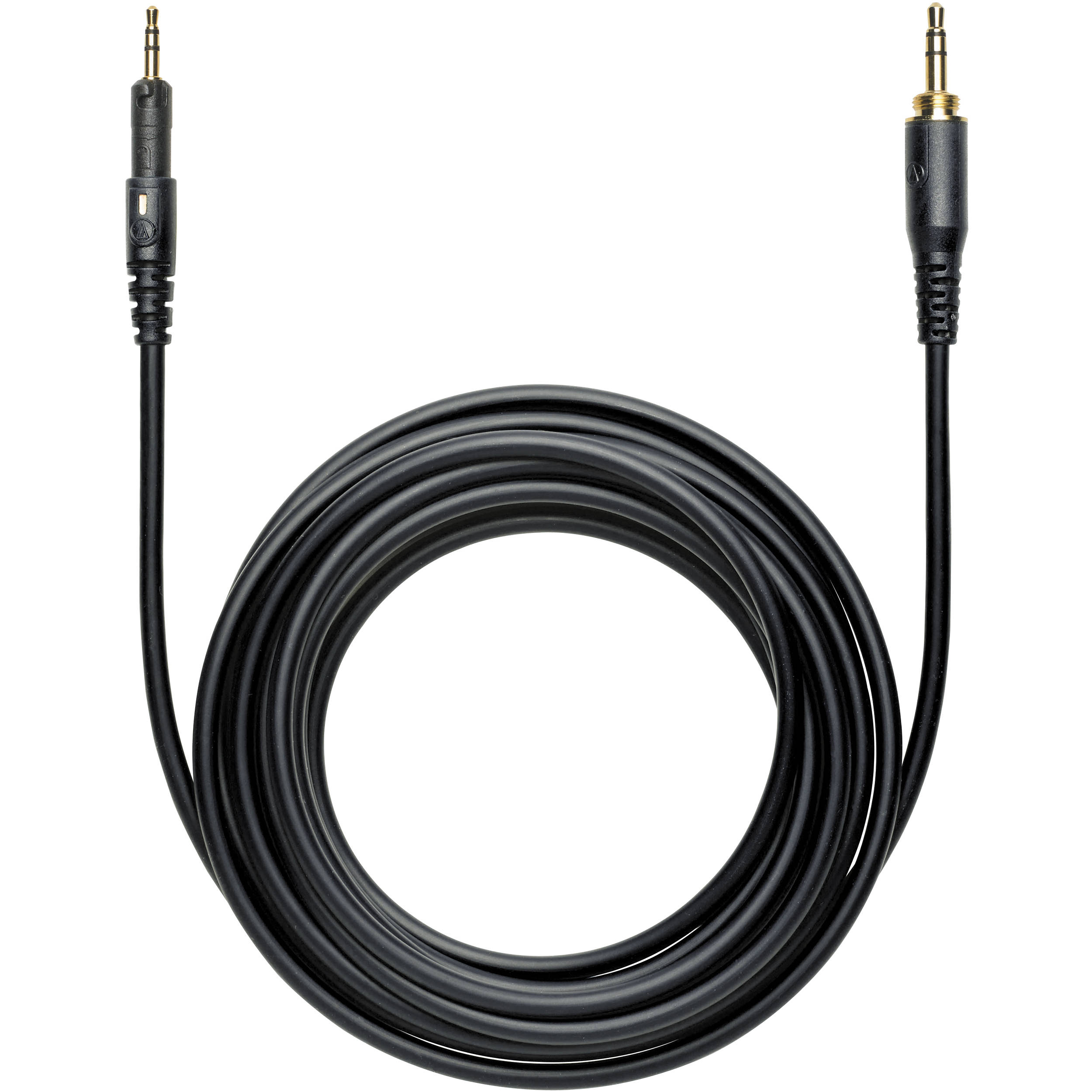 Audio Technica ATH-M50x studio headphones with large ear cups and adjustable headband, black over-ear design for professional audio.