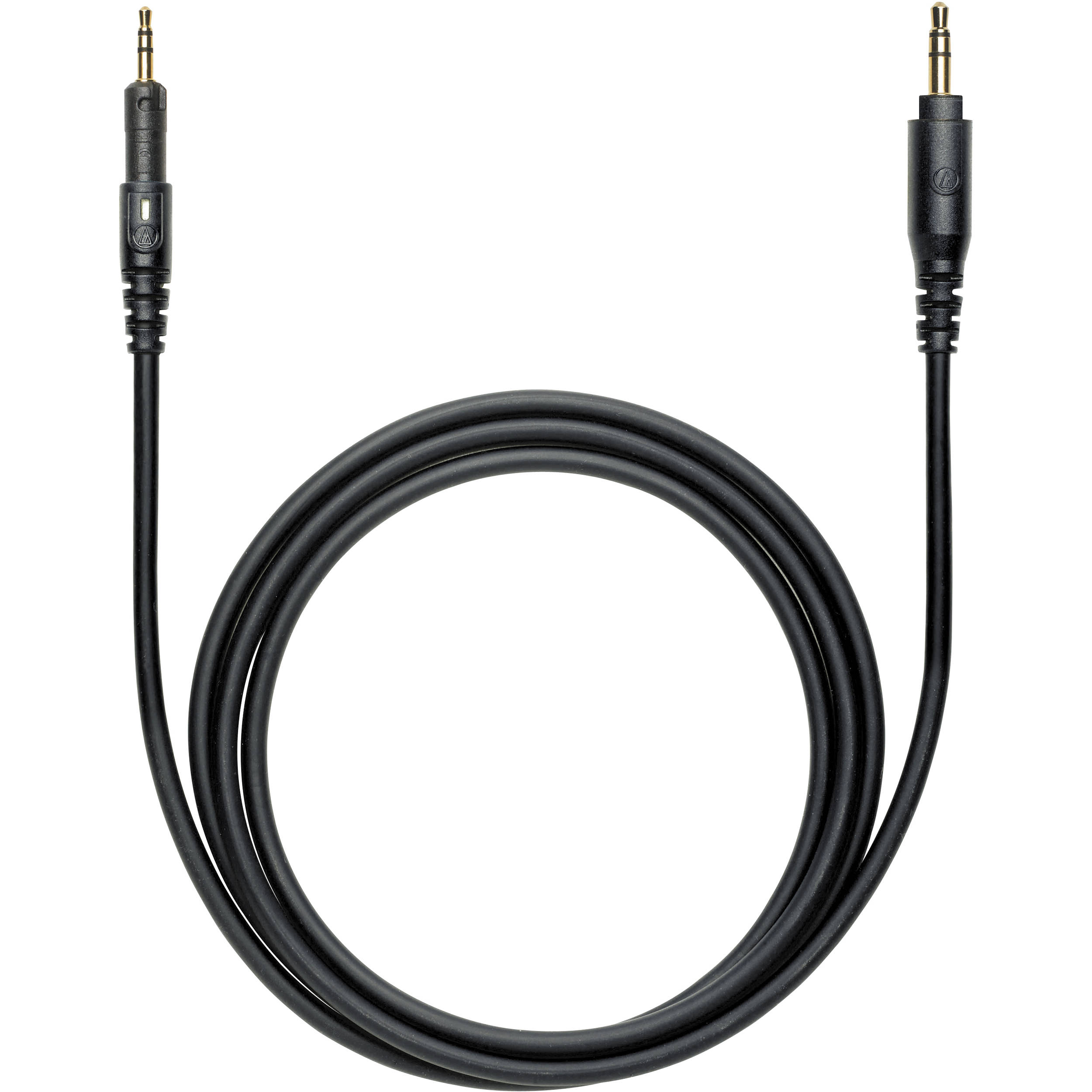 Audio Technica ATH-M50x studio headphones with large ear cups and adjustable headband, shown in a close-up view.