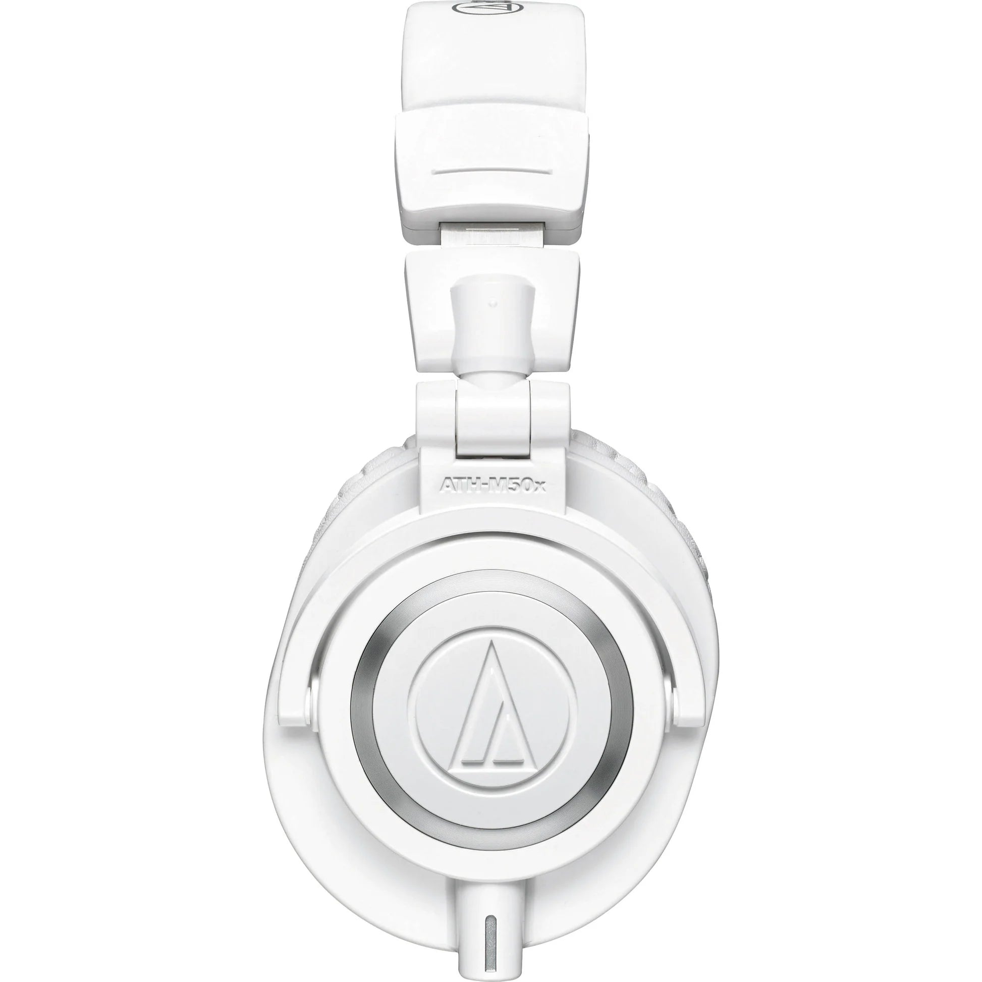 Audio Technica ATH-M50x studio headphones with over-ear design, black color, and adjustable headband for professional audio monitoring.