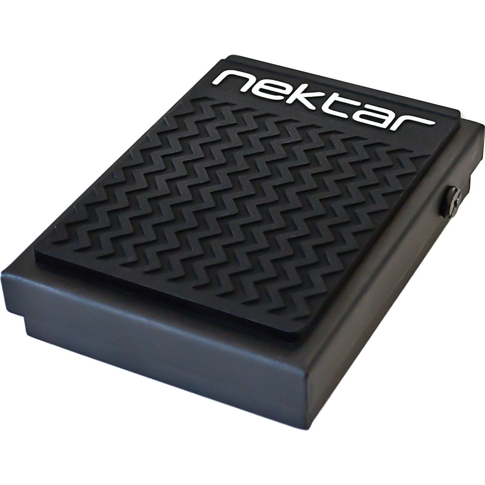 Nektar NP-1 MIDI footswitch pedal with sturdy black design and footswitch button for music control and performance.