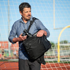 Think Tank Shape Shifter video equipment bag with adjustable compartments and padded interior for camera gear storage.