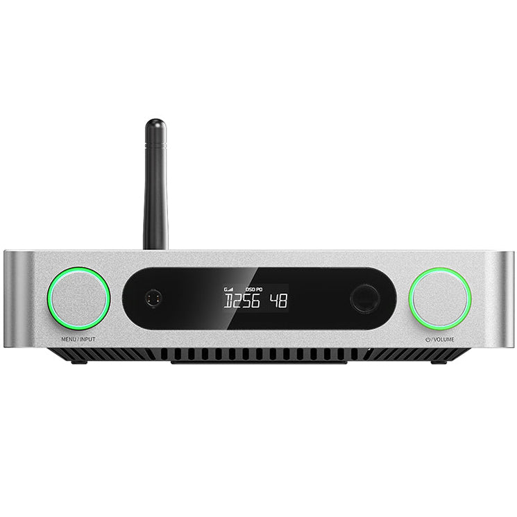 FiiO K13 R2R headphone amplifier and DAC with sleek black design and multiple input options for high-quality audio.