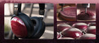FiiO FT13 Natural purpleheart wooden earcups close-up, showing rich grain and CNC-machined shell detail.