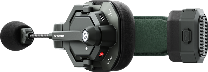 Hollyland Solidcom SE Pro 5-headset video communication system with microphones and headsets for professional team use.