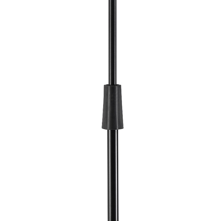 Hercules Stands MS432B floor microphone stand with adjustable height and stable tripod base, black finish, for studio and stage use.