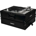Reloop DJ flight case for premium turntable, sturdy black protective case with foam padding and handle for transport and storage.