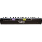Moog Matriarch synthesizer with patch cables and control panels, showcasing its vintage-inspired design and extensive sound options.