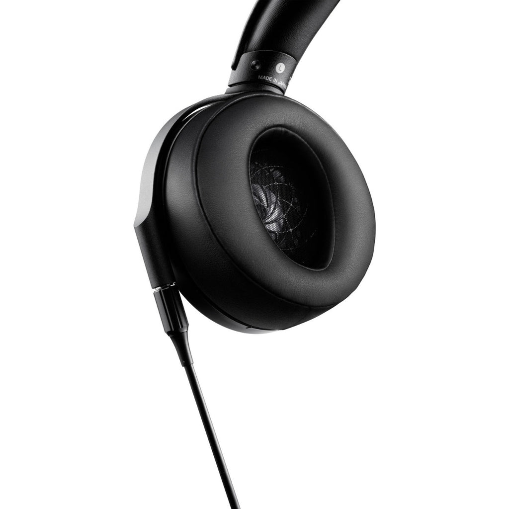 Sony MDR-Z1R head-fi headphones with large over-ear design and premium black finish, showing detailed ear cups and headband.