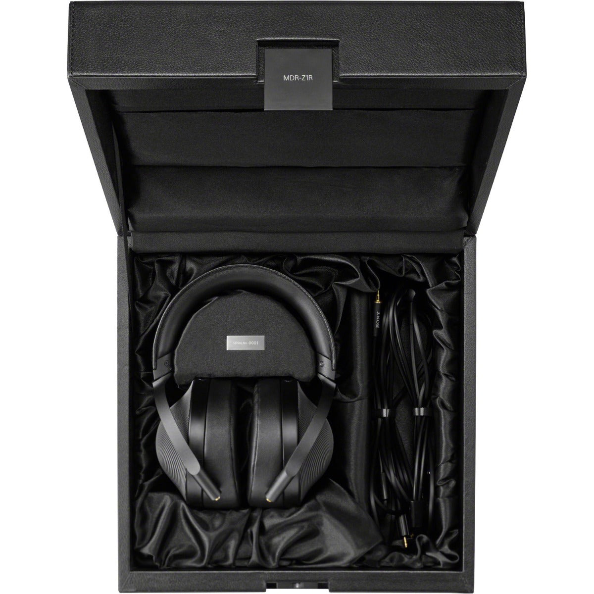 Close-up of Sony MDR-Z1R Head-Fi headphones showcasing their premium design and large ear cups.