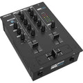 Reloop RMX-10 BT DJ mixer with multiple knobs and faders, professional audio equipment for DJing and mixing music.