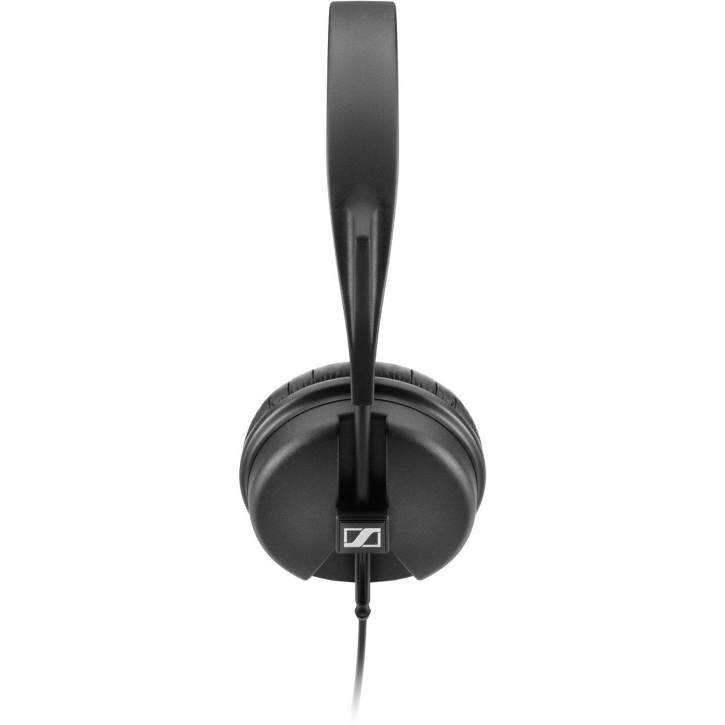 Sennheiser HD 25 Light DJ headphones with adjustable headband and over-ear design, black with silver accents.