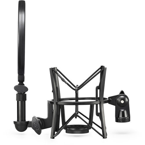 Rode SM6 microphone shock mount with adjustable support arms and mounting hardware for studio recording setups.