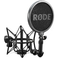 Rode SM6 microphone shock mount with adjustable adapter for studio recording equipment.