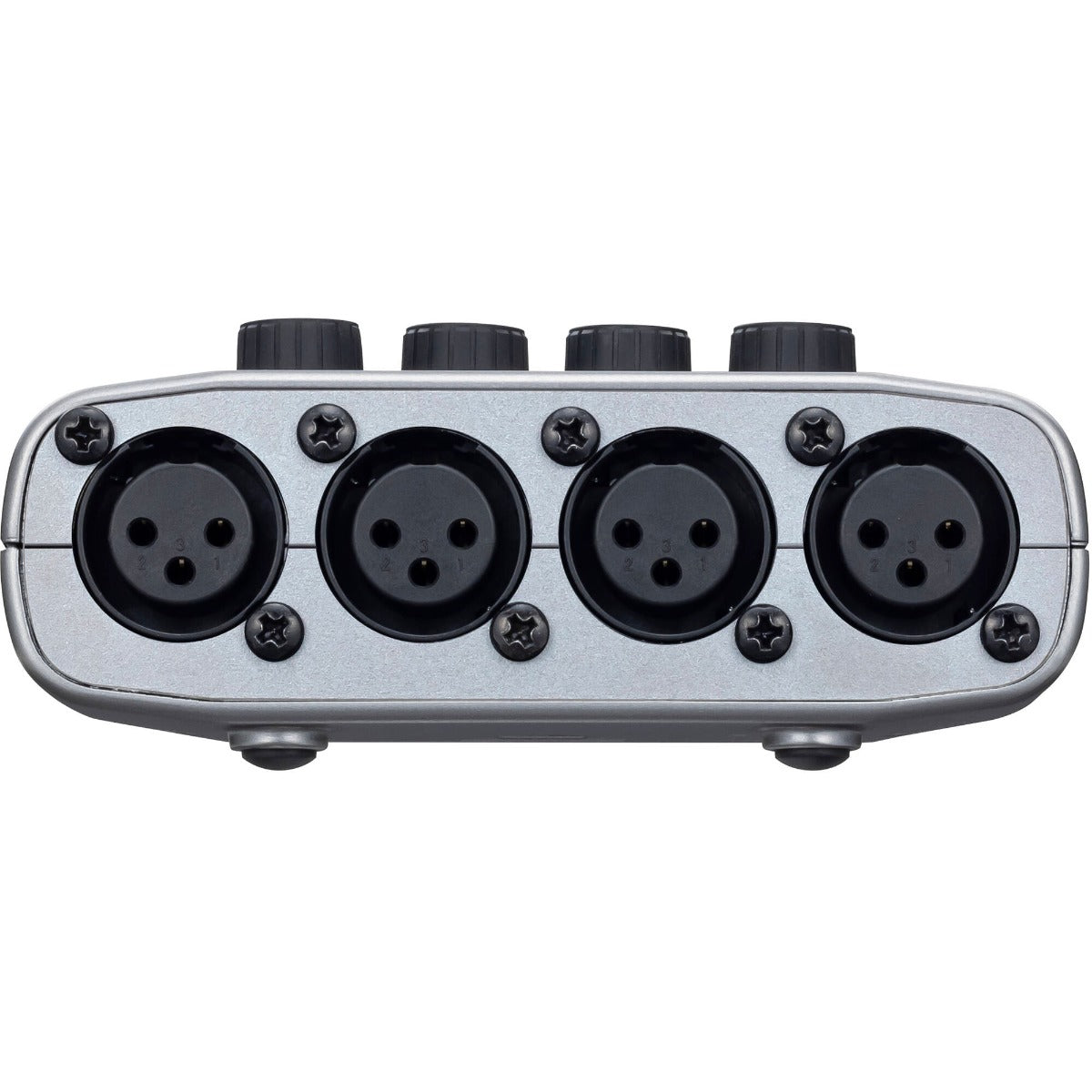 Zoom PodTrak P4 digital recorder with multiple input ports and compact design, shown on a clean background.
