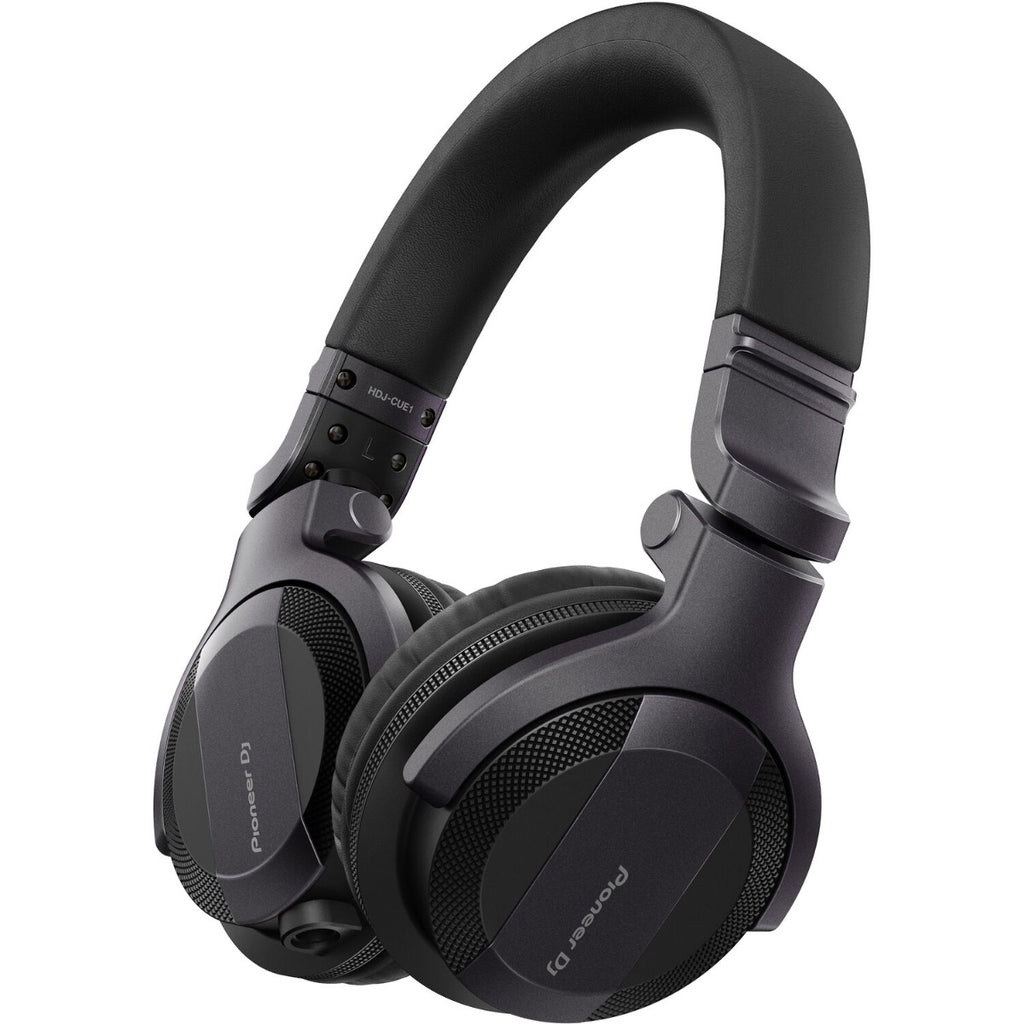 Pioneer DJ HDJ-CUE1 wired DJ headphones with adjustable headband and cushioned ear cups, designed for professional mixing.