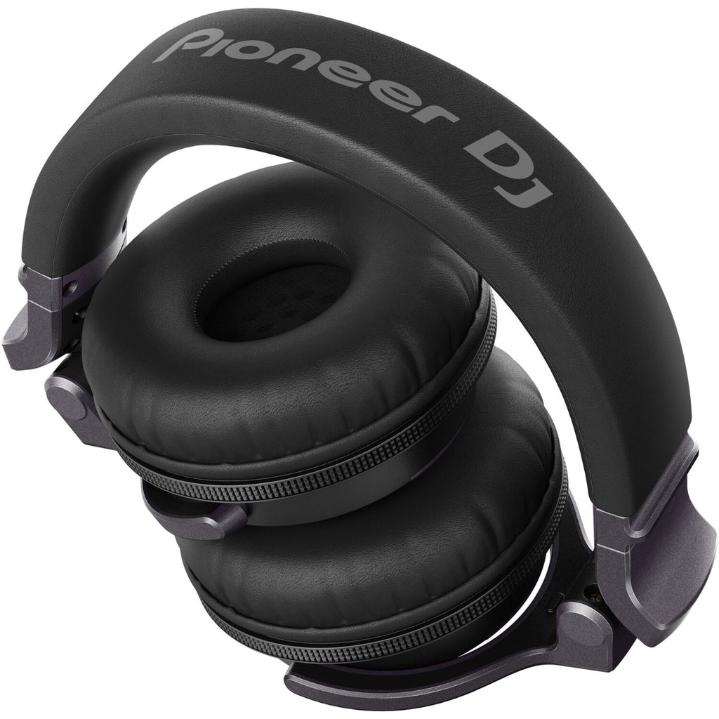 Pioneer DJ HDJ-CUE1 wired DJ headphones with over-ear design and adjustable headband, black color, and cushioned ear cups.