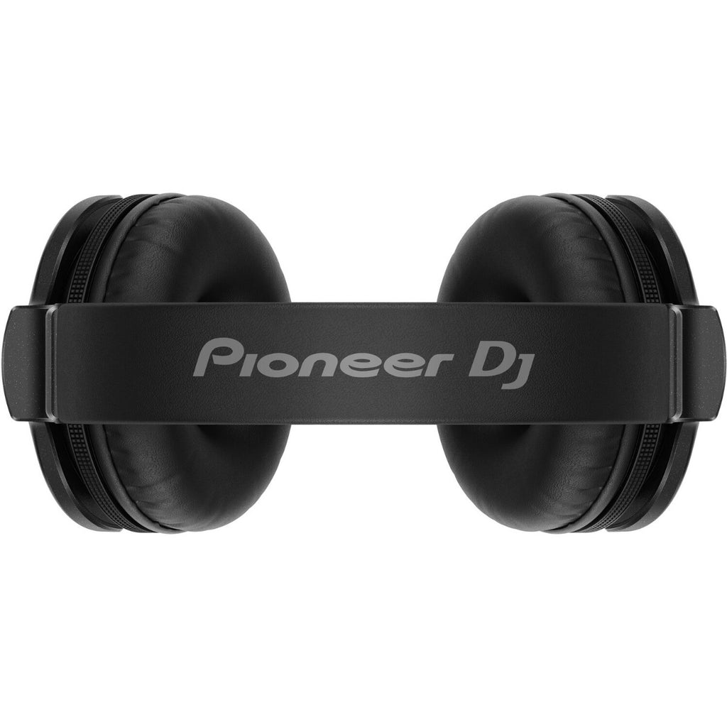 Pioneer DJ HDJ-CUE1 Bluetooth DJ headphones with adjustable headband and cushioned ear cups, black color, side view.