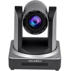 Feelworld PTZ Camera POE20X with 20x optical zoom, streaming PTZ camera featuring SDI and HDMI outputs for professional video.